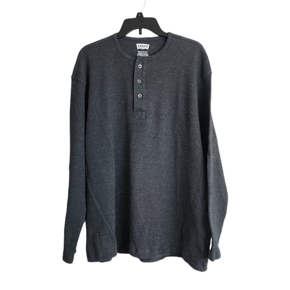Levi's Charcoal Gray Thermal Long Sleeve Men's Shirt Size XXL